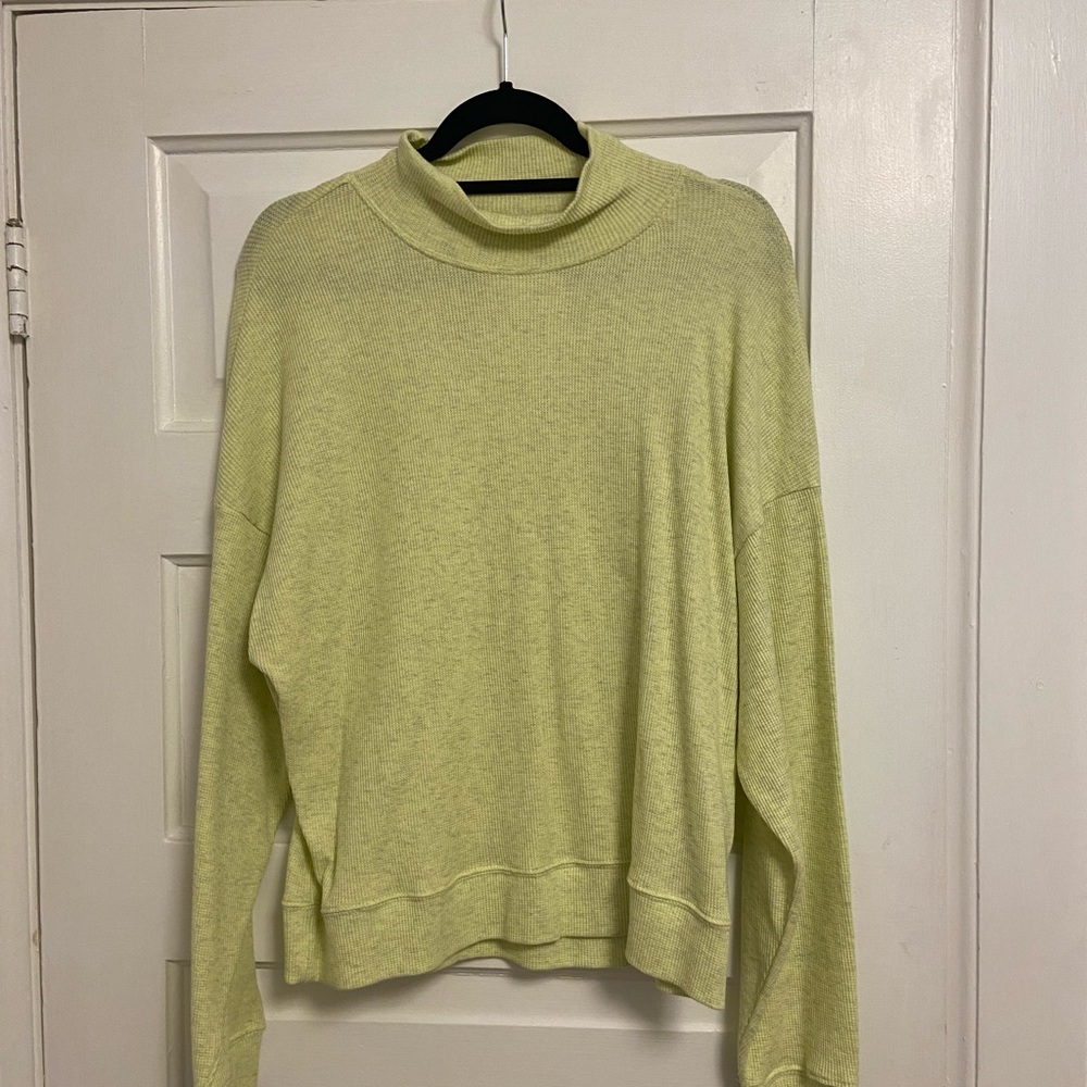 Sanctuary Lime Green waffle top
